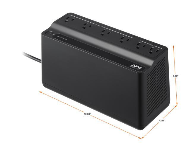 APC - Back-UPS 425VA, 120V, 6 NEMA outlets (2 surge) - Black - image 4