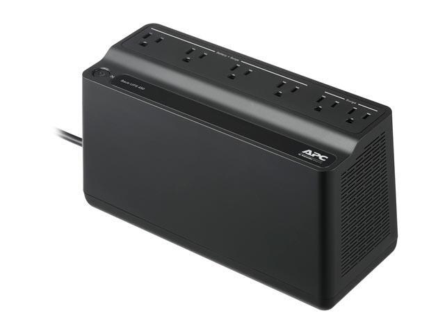 APC BN450M UPS 450VA, 120V, 6 NEMA outlets (2 surge), Battery is not user replaceable - 8 Hour Recharge - 120 V Input - 120 V AC Output - Square...