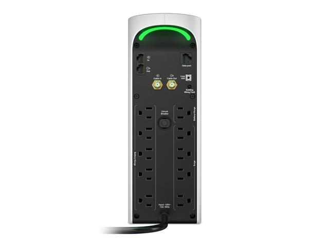 APC BGM1500-US Back-UPS Pro for Gaming, 1500VA/900W, Tower, 120V, 10x NEMA 5-15R outlets, RGB Lights, Pure Sine Wave, Arctic (White) - Tower - AVR...