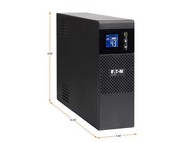 Eaton 5S1000LCD 5S UPS 1000VA 600 Watt 120V LCD Line-Interactive Battery Backup ECO USB - Tower - 3 Minute Stand-by - 110 V AC Input - 115 V AC...