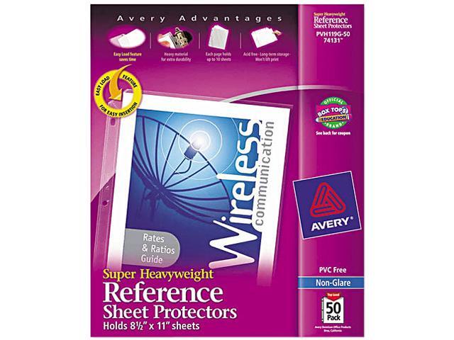 Avery 74131 Nonglare Super Heavyweight Sheet Protectors, 50 Protectors