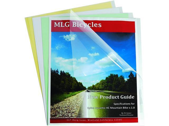 C-line 31347 Polypropylene No-Punch Report Cover, Letter, 60 Sheet Capacity, Clear, 100/Box