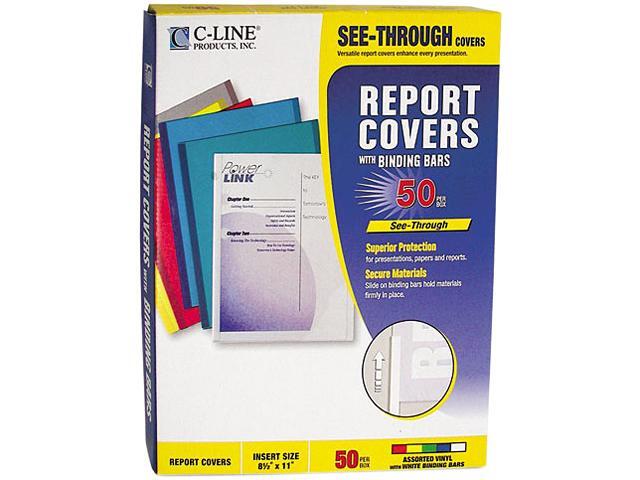 C-line 32550 Report Cover, Binding Bar, Letter, 1/8' Capacity, 50/Box