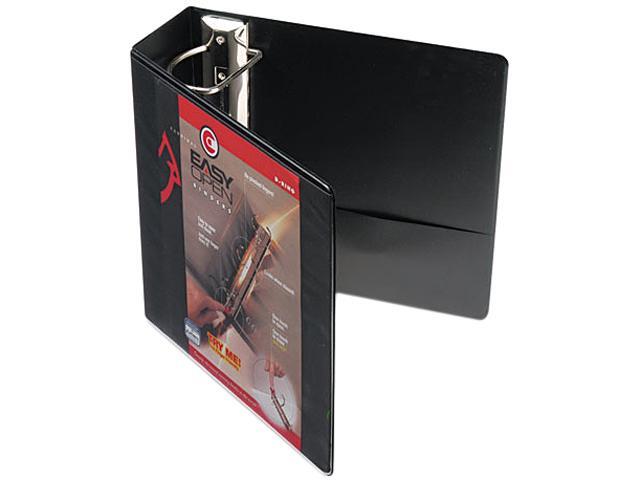 Cardinal 10341 Recycled ClearVue EasyOpen Vinyl D-Ring Presentation Binder, 4' Capacity, Black
