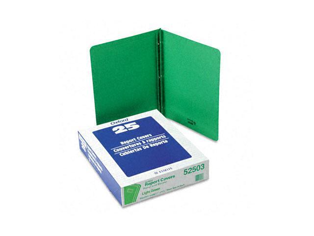 Oxford 52503 Paper Report Cover, Tang Clip, Letter, 1/2' Capacity, Light Green, 25/Box