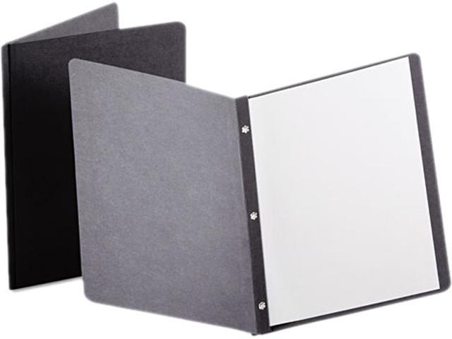 Oxford 52506 Paper Panel Report Cover, Tang Clip, Letter, 1/2' Capacity, Black, 25/Box