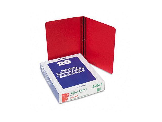 Oxford 52511 Paper Report Cover, Tang Clip, Letter, 1/2' Capacity, Red, 25/Box