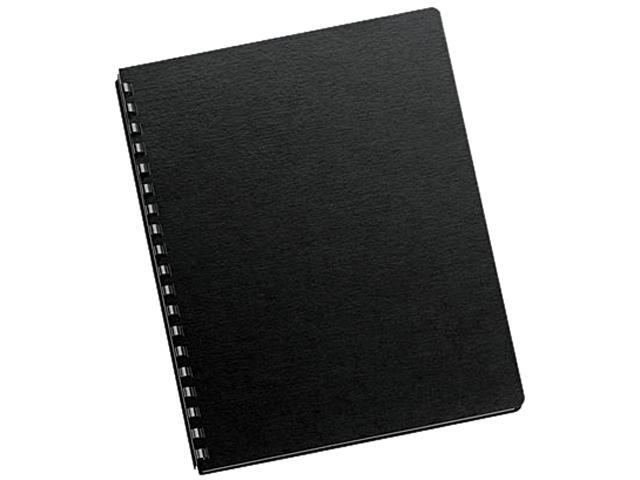 5224701 Fellowes Futura Presentation Binding System Covers, 11-1/4 x 8-3/4, Opaque Black, 25/Pack
