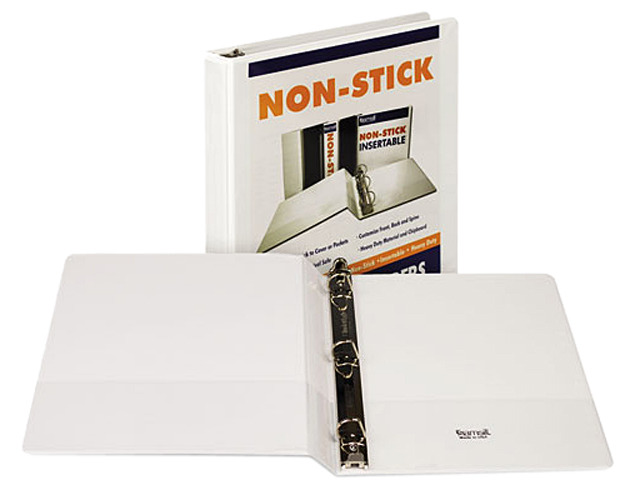 Samsill 16437 Nonstick D-Ring View Binder, 11 x 8-1/2, 1' Capacity, White