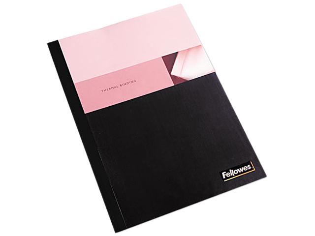 5256601 Fellowes Thermal Binding System Covers, 1/2' Cap, 11-1/8 x 9-3/4, Clear/Black, 10/Pack