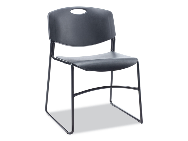 Alera Resin Stacking Chair - Black - 4/Carton ALECA671