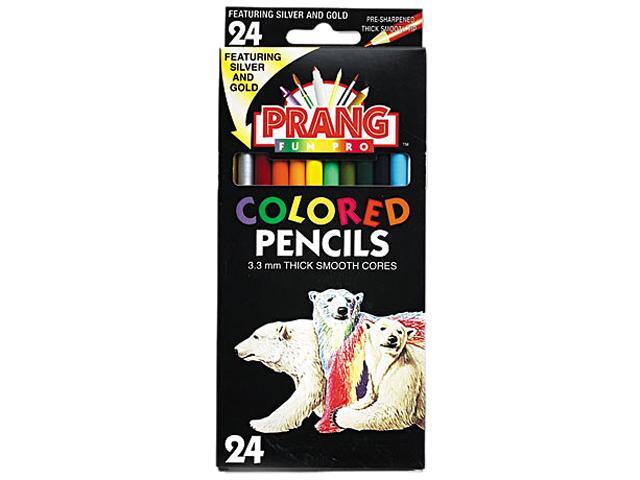 Prang 22240 Colored Woodcase Pencils, 3.3 mm, 24 Assorted Colors/Set