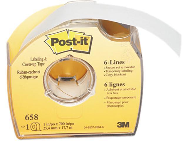 Post-it 658 Removable Cover-Up Tape, Non-Refillable, 1' x 700' Roll