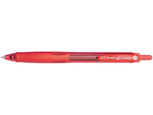 Pilot 31508 G-Knock BeGreen Roller Ball Retractable Gel Pen, Red Ink, Fine, Dozen