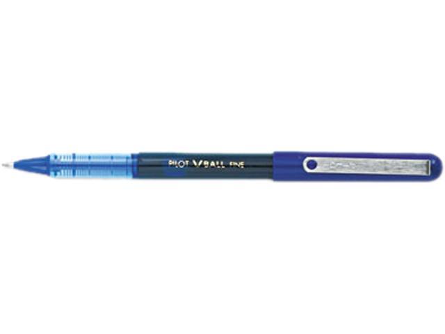 Pilot 35113 VBall Roller Ball Stick Pen, Liquid Ink, Blue Ink, Fine Point, Dozen