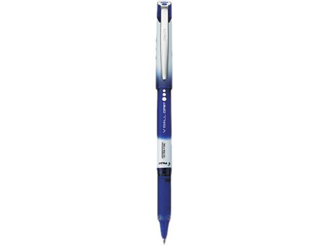 Pilot 35471 VBall Grip Roller Ball Stick Pen; Liquid Ink; Blue Ink; Extra Fine, Dozen