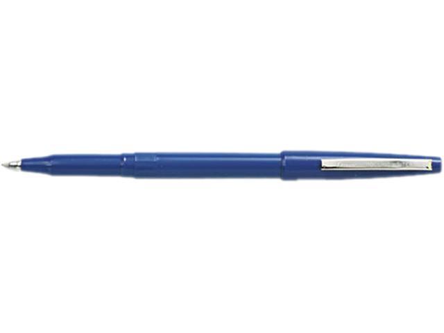 Pentel R100-C Rolling Writer Roller Ball Capped Pen, Blue Ink, Medium, Dozen