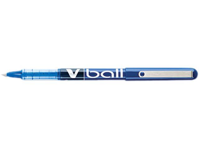 Pilot 35201 VBall Roller Ball Stick Pen, Liquid Ink, Blue Ink, Extra Fine, Dozen