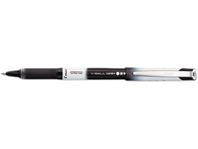 Pilot 35470 VBall Grip Roller Ball Stick Pen; Liquid Ink; Black Ink; Extra Fine, Dozen