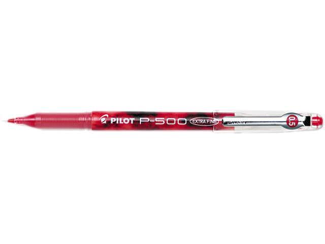 Pilot 38602 P-500 Gel Roller Ball Stick Pen, Needle Point, Red Ink, 0.5mm Extra Fine, Dozen