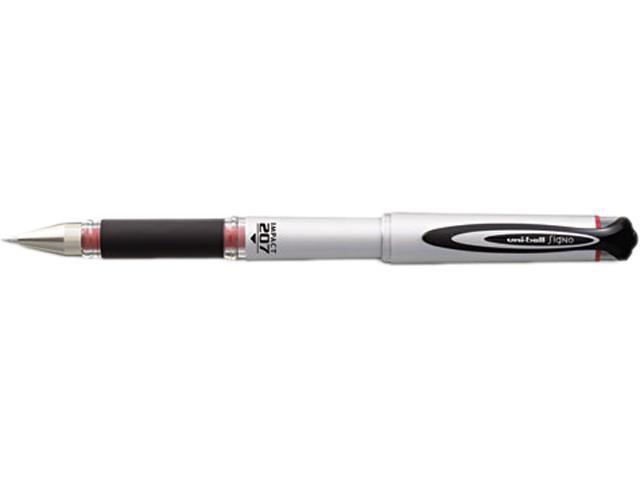 uni-ball 65802 207 Impact Roller Ball Stick Gel Pen, Red Ink, Bold