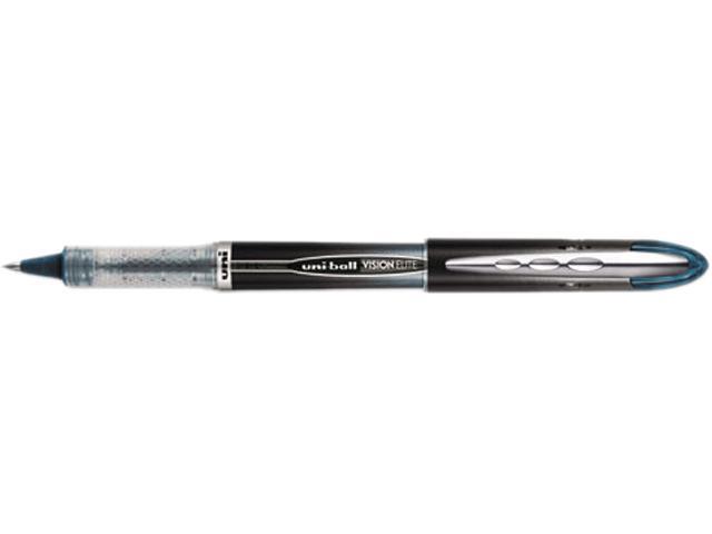 uni-ball 69020 Vision Elite Roller Ball Stick Water-Proof Pen, Blue/Black Ink, Super Fine