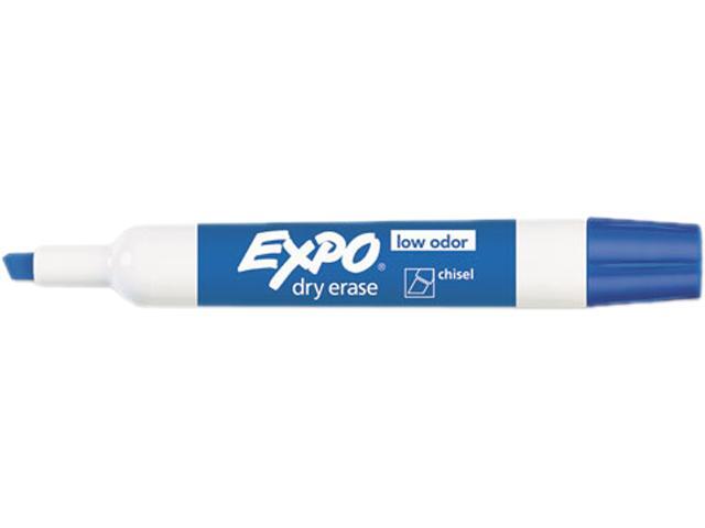 EXPO 80003 Low Odor Dry Erase Marker, Chisel Tip, Blue, Dozen