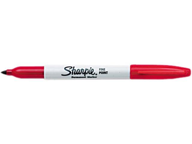Sharpie 30002 Permanent Marker, Fine Point, Red, Dozen