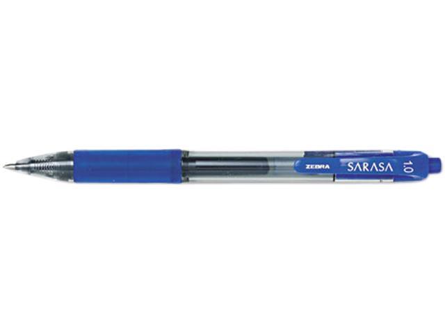 Zebra 46620 Sarasa Roller Ball Retractable Gel Pen, Blue Ink, Bold, Dozen
