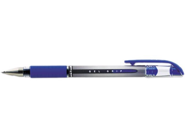 uni-ball 65451 Signo Gel GRIP Roller Ball Stick Gel Pen, Blue Ink, Medium, Dozen