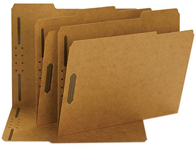 Smead 11 Point Kraft Folders Two Fasteners 1/3 Cut Top Tab Letter Brown 50/Box 14837