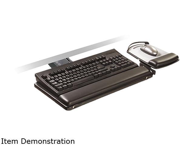 3M AKT180LE Sit/Stand Easy Adjust Keyboard Tray, Black