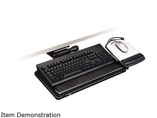 3M AKT150LE Easy Adjust Keyboard Tray, 26.5' Width x 10.5' Depth, Black