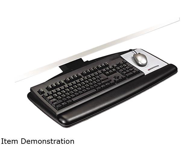 3M MMMAKT90LE Easy Adjust Keyboard Tray, Standard Platform, 23' Track, Black