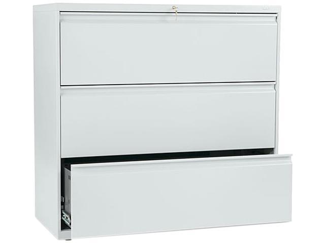 HON 893LQ 800 Series Three-Drawer Lateral File, 42w x 19-1/4d x 40-7/8h, Light Gray