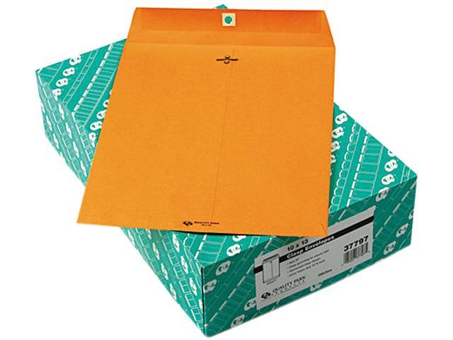 Quality Park QUA37797 Clasp Envelope  #97  Square Flap  Clasp/gummed Closure  10 X 13  Brown Kraft  100/box