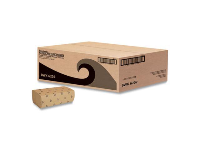 Boardwalk Multifold Paper Towels, 1-Ply, 9 x 9.45, Natural, 250/Pack, 16 Packs/Carton B6202