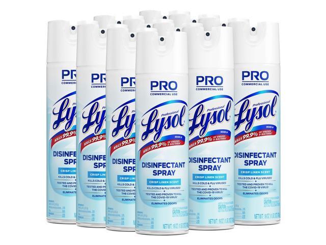 Lysol Disinfectant Spray, Crisp Linen, 19 oz Aerosol Spray, 12/Carton RAC74828CT