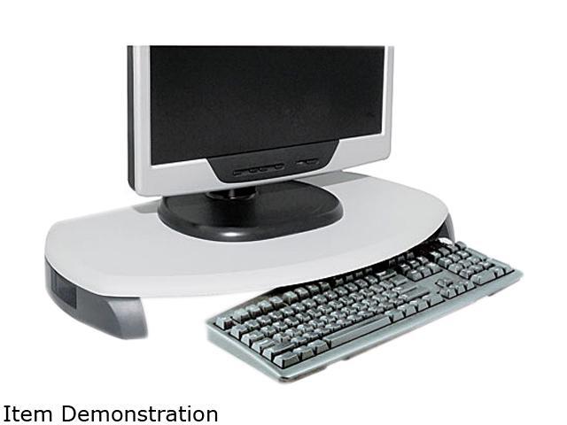 Kantek MS280 CRT/LCD Stand with Keyboard Storage, 23 x 13 1/4 x 3, Gray