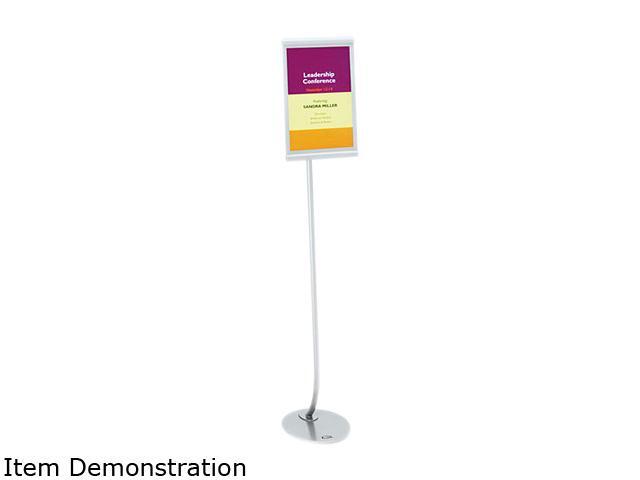 Quartet 7922 Designer Sign Stand, Steel, 11 x 17, Silver