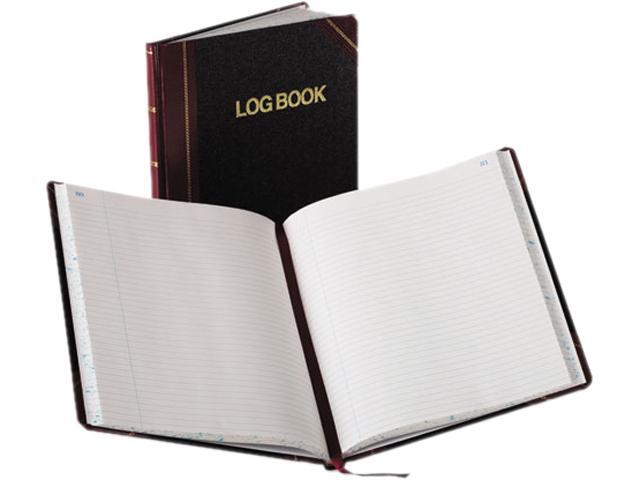 Boorum & Pease G21-150-R Log Book, Record Rule, Black/Red Cover, 150 Pages, 10 3/8 x 8 1/8