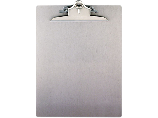 Saunders 22517 Aluminum Clipboard w/High-Capacity Clip, 1' Capacity, Holds 8 1/2 x 12, Silver