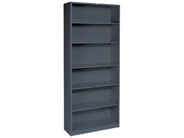 HON S82ABCS Metal Bookcase, 6 Shelves, 81.13' x 34.50' x 12.63', Charcoal