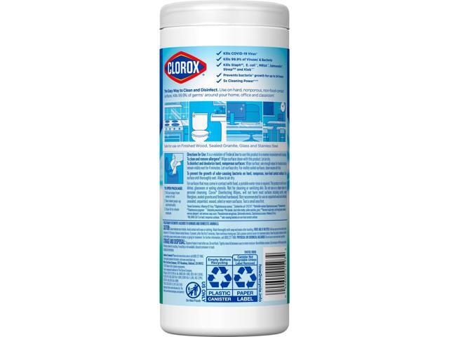 Clorox Disinfecting Wipes, 7 x 8, Fresh Scent, 35/Canister, 12/Carton CLO01593CT