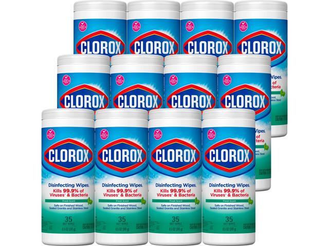 Clorox Disinfecting Wipes, 7 x 8, Fresh Scent, 35/Canister, 12/Carton CLO01593CT
