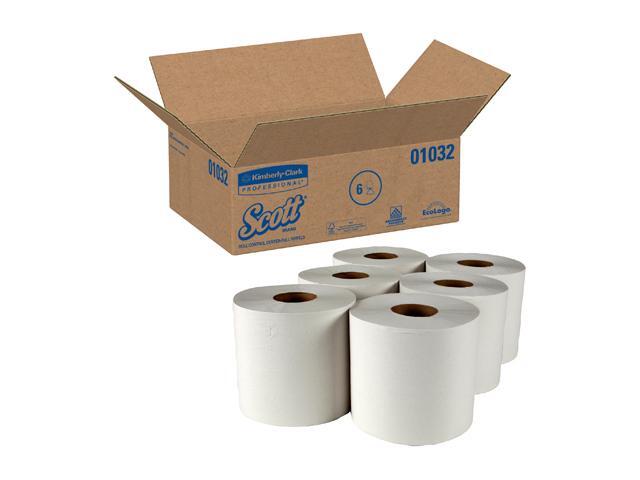 Scott Essential Roll Control Center Pull Paper Towels (01032) with Fast-Drying Absorbency Pockets, Perforated Full-Sized Hand Paper Towels, White...