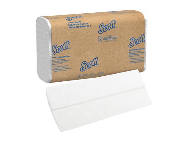 Scott Essential C Fold Paper Towels (01510) with Fast-Drying Absorbency Pockets, 12 Packs / Case, 200 C Fold Towels / Pack