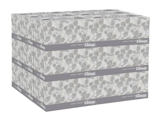 Kleenex Hand Towels with Premium Absorbency Pockets (01701), Hygienic Countertop Pop-Up Box, White, 120 Sheets / Carton, 18 Cartons / Case