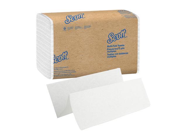 Scott Essential Multifold Paper Towels (01840) with Fast-Drying Absorbency Pockets, White, 16 Clips / Case, 250 Sheets / Clip, 4,000 Towels / Case