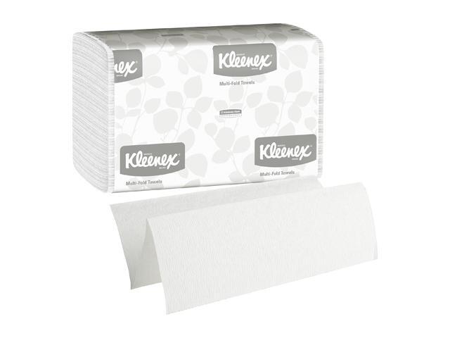 Kleenex Multifold Paper Towels (01890), White, 16 Packs / Case, 150 Tri Fold Paper Towels / Pack, 2,400 Towels / Case